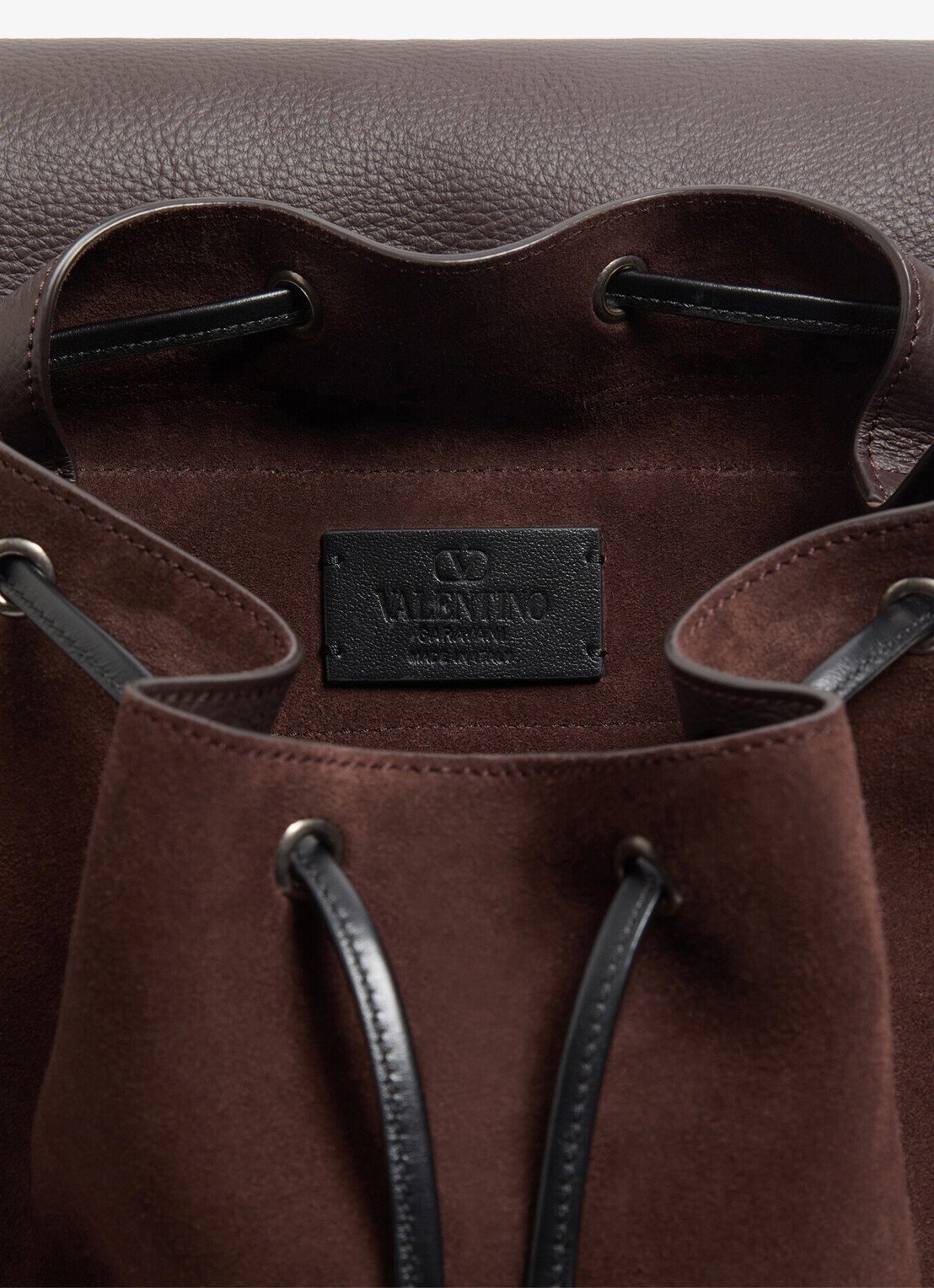 Valentino Garavani Rugzak van suède - detail 5 bruin