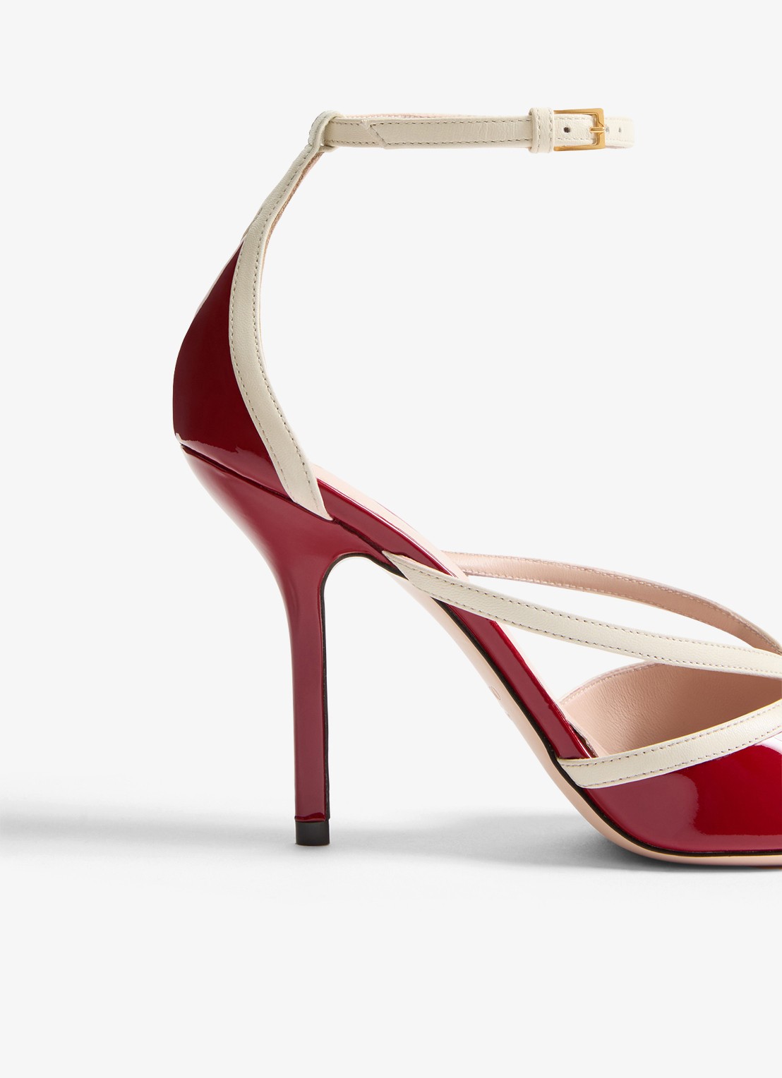 Valentino Garavani Sandalette van geitenleer met lakleren details - detail 6 rood