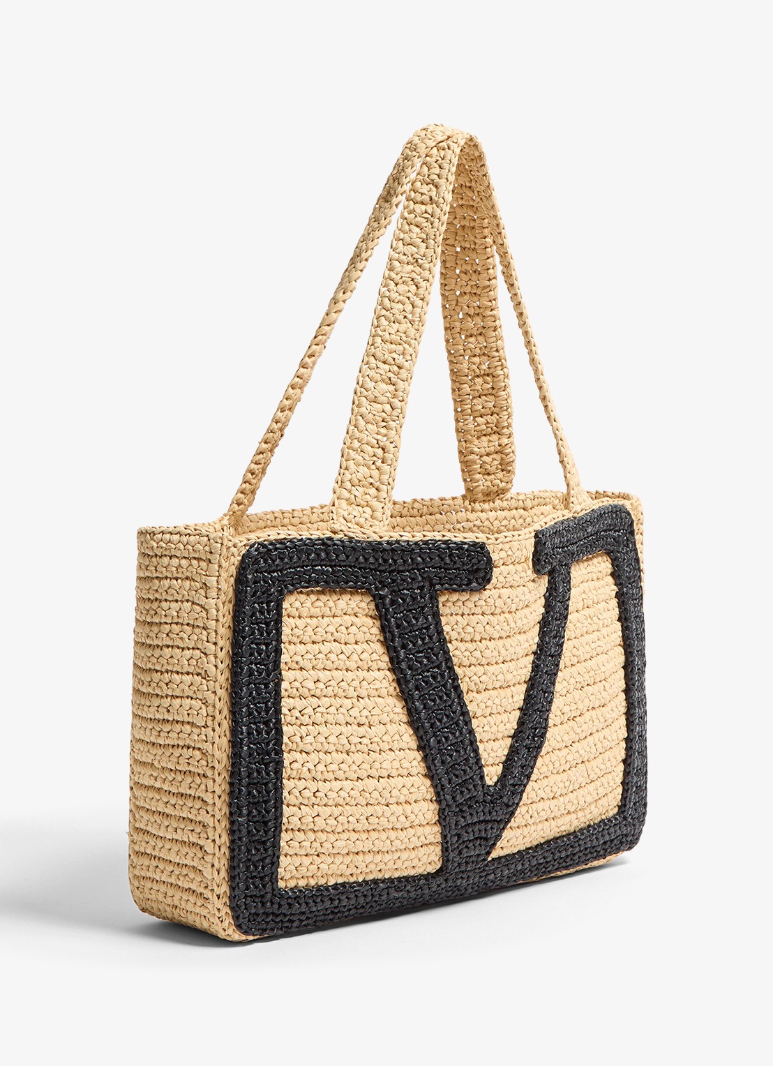 Valentino Garavani Shopper van raffia - detail 4 beige