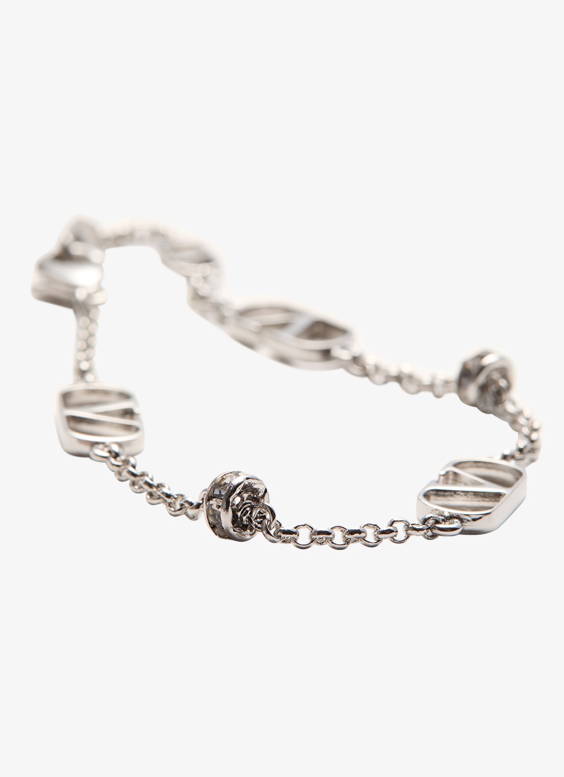 Valentino Garavani Signature armband met logo - detail 2 zilver