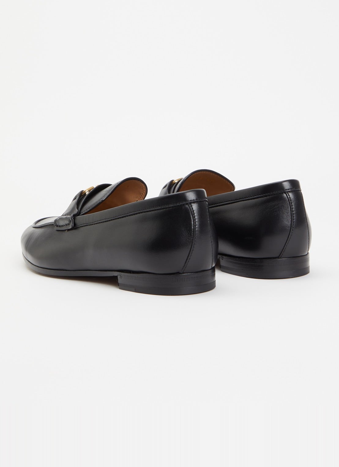 Valentino Garavani Signature loafer van leer met logo - achterkant 5 zwart