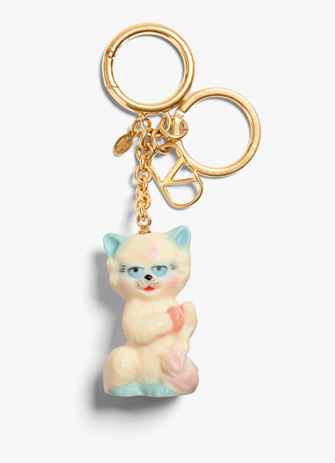 Valentino Garavani Sleutelhanger met logo - voorkant 6 goud