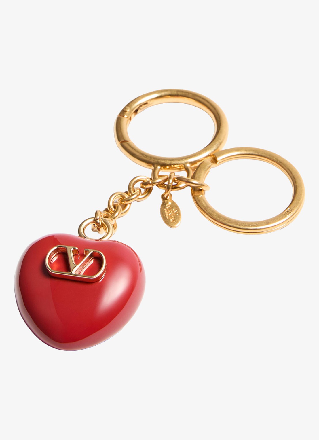 Valentino Garavani Sleutelhanger met logo - voorkant 2 goud
