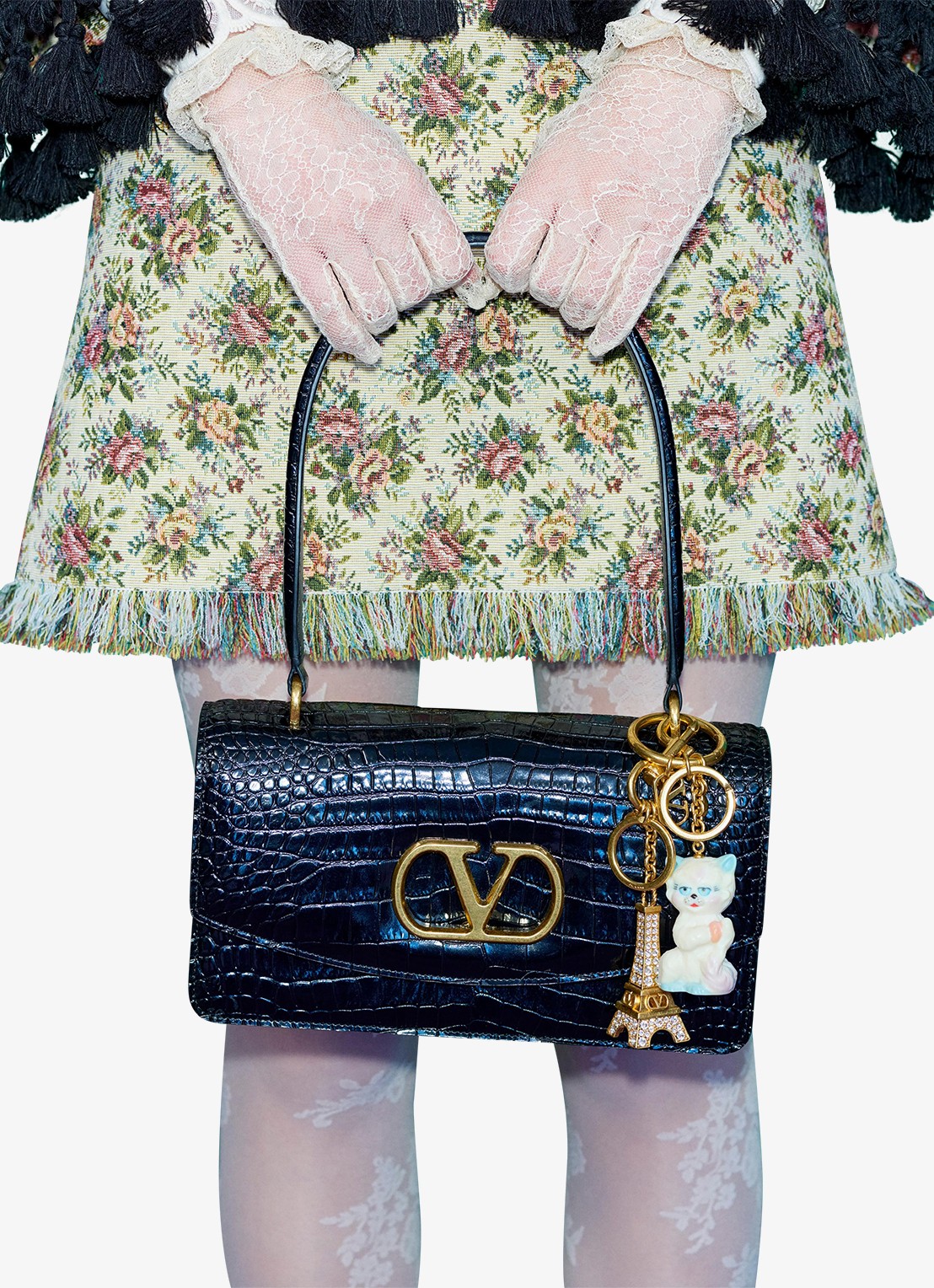 Valentino Garavani Sleutelhanger met logo - detail 5 goud
