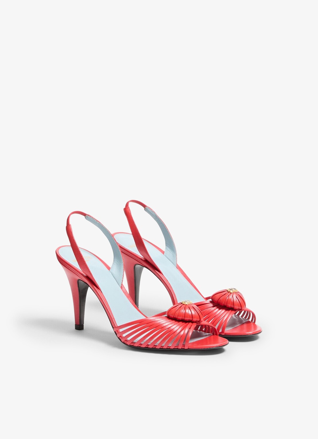 Valentino Garavani Slingback van geitenleer - detail 4 rood