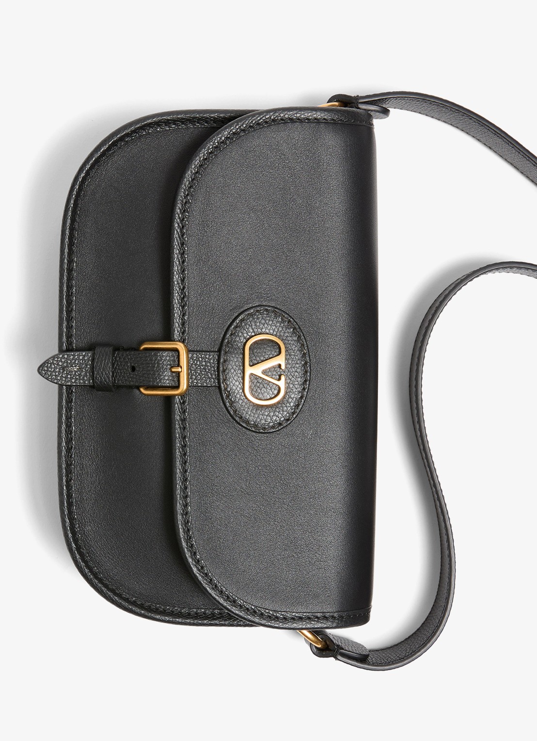 Valentino Garavani Small crossbodytas van kalfsleer - detail 7 zwart