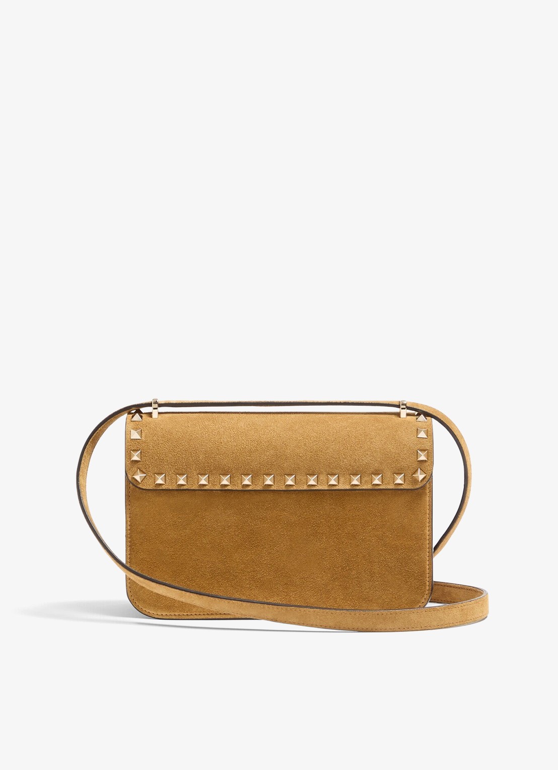 Valentino Garavani Small crossbodytas van lamssuède - achterkant 6 camel