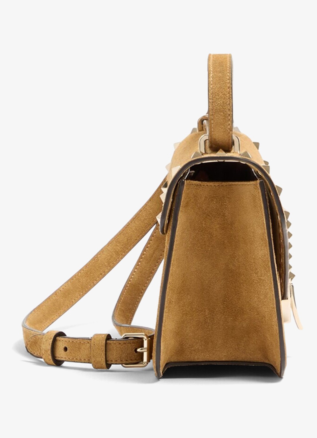 Valentino Garavani Small crossbodytas van lamssuède - detail 3 camel