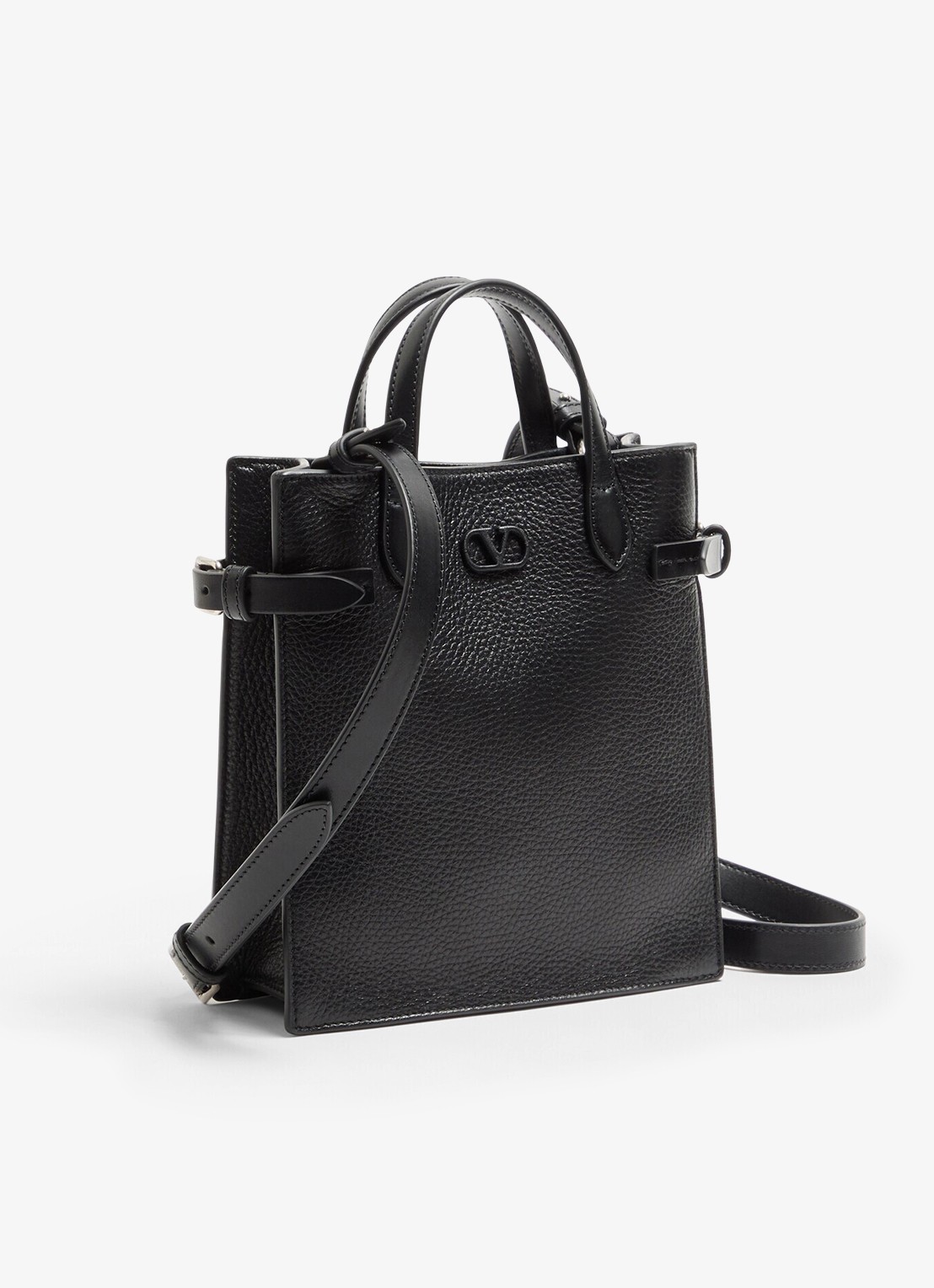 Valentino Garavani Small handtas van kalfsleer - detail 2 zwart