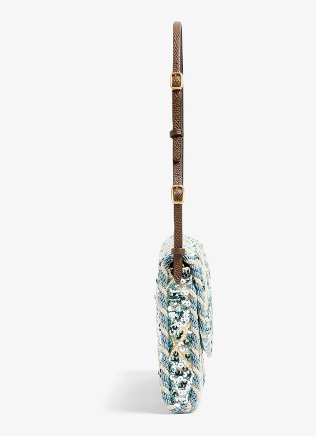 Valentino Garavani Small schoudertas met pailletten en leren details - detail 2 blauw