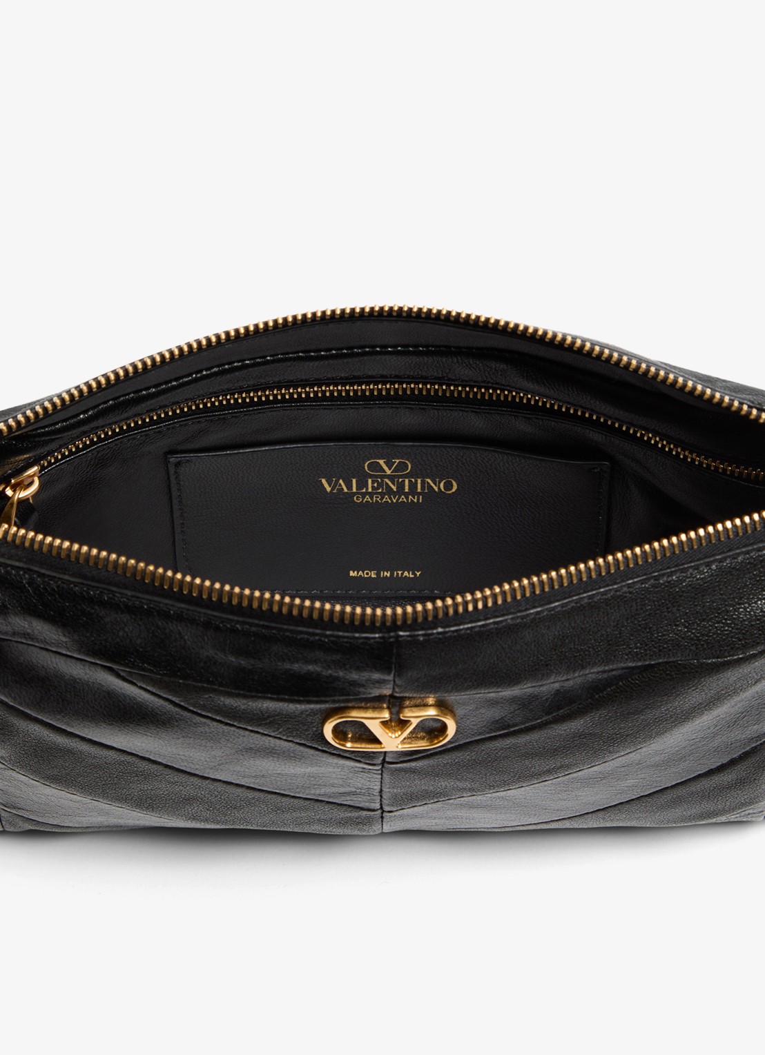 Valentino Garavani Small schoudertas van lamsleer - detail 2 zwart
