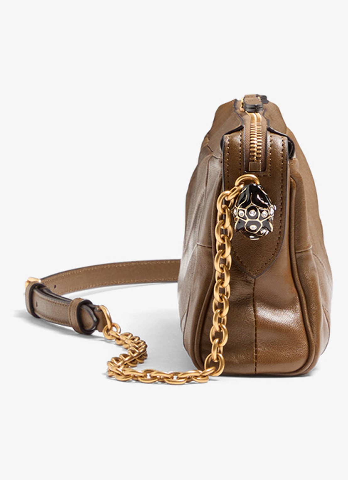 Valentino Garavani Small schoudertas van lamsleer - detail 5 bruin