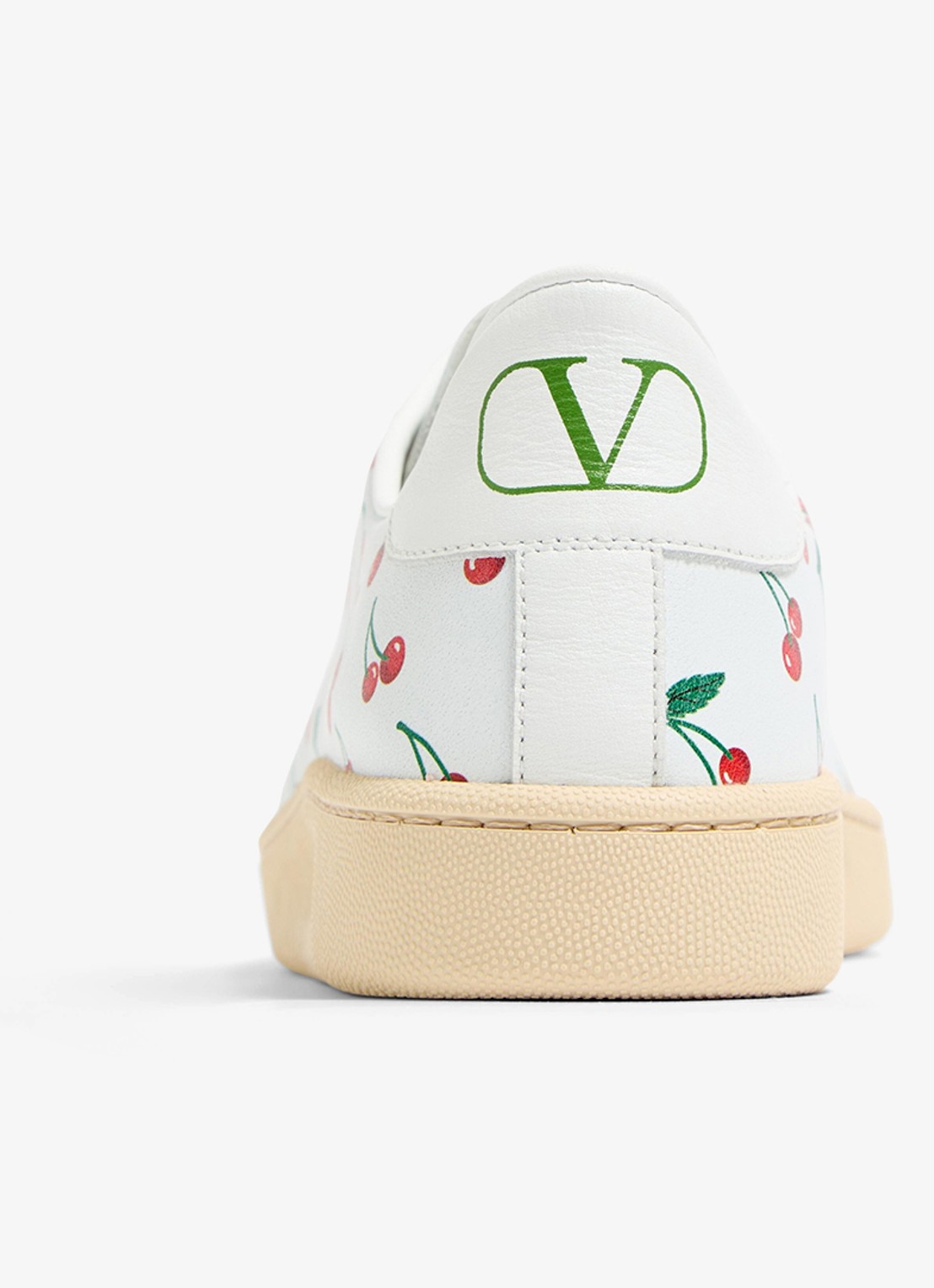Valentino Garavani Sneaker van kalfsleer met print - detail 5 wit