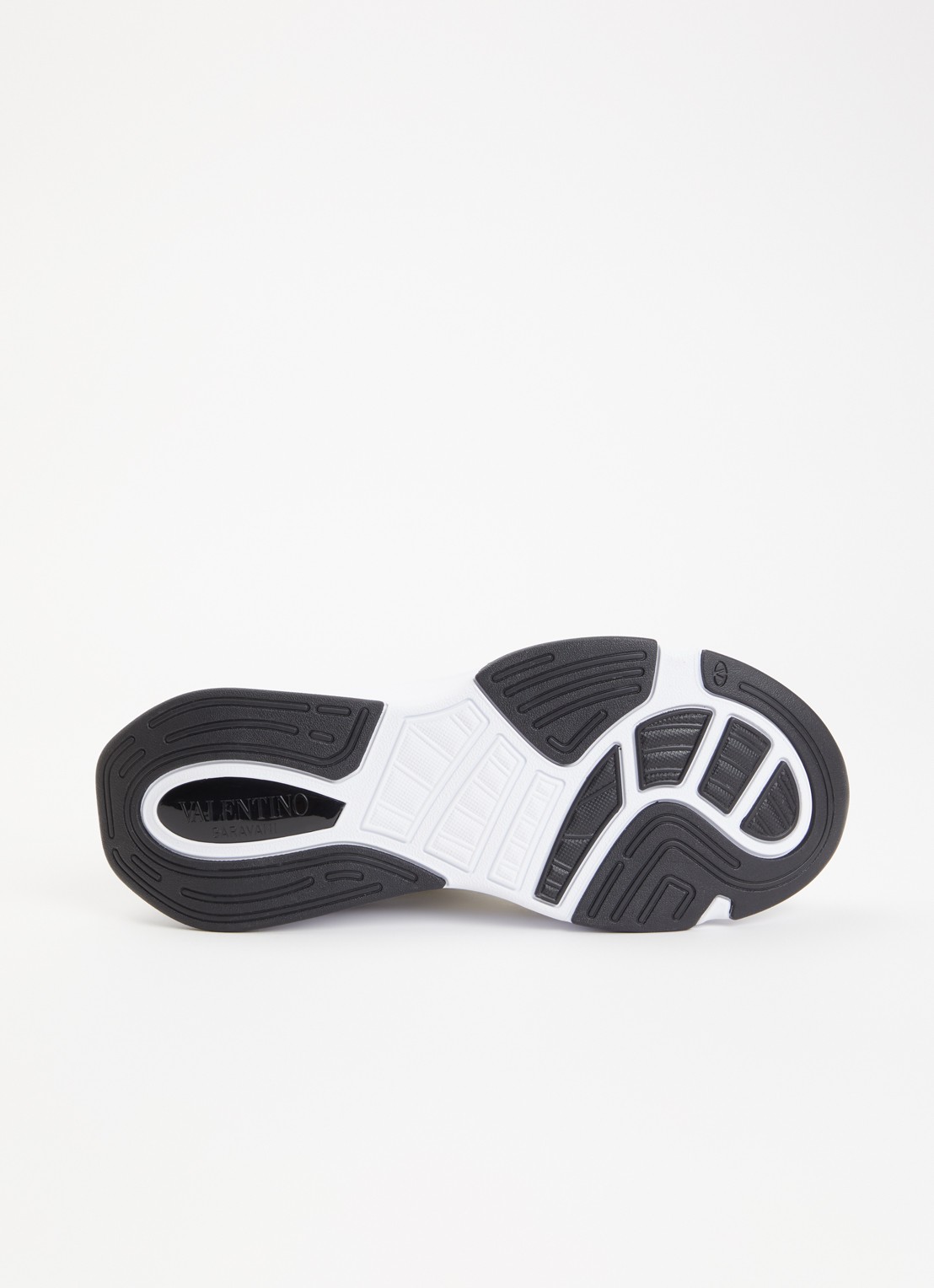 Valentino Garavani Sneaker van mesh met metallic details - detail 3 ivoor