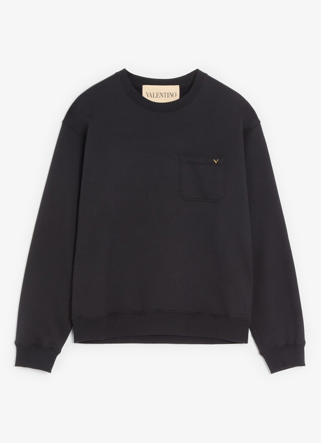 Valentino Garavani Sweater met borstzak - voorkant 2 zwart