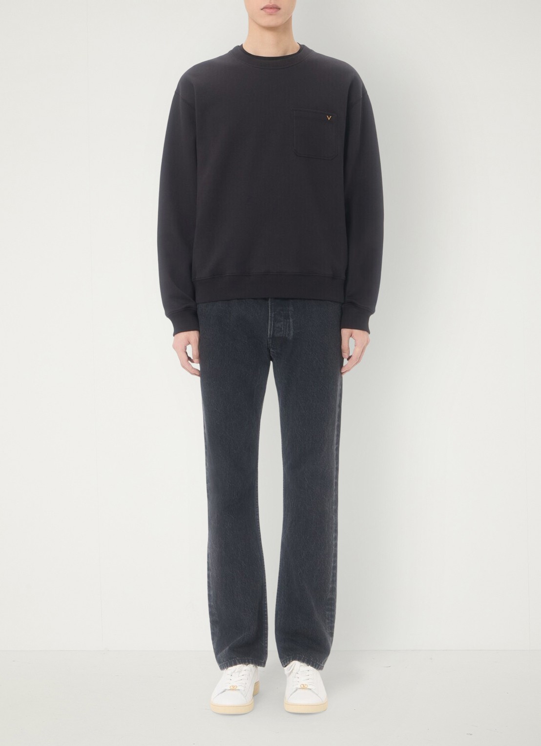 Valentino Garavani Sweater met borstzak - voorkant 3 zwart