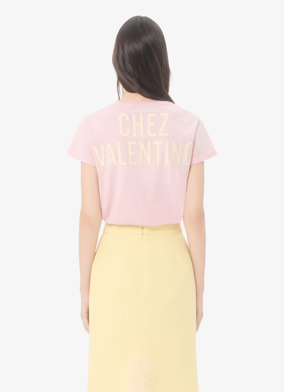 Valentino Garavani T-shirt met front- en backprint - achterkant 3 roze