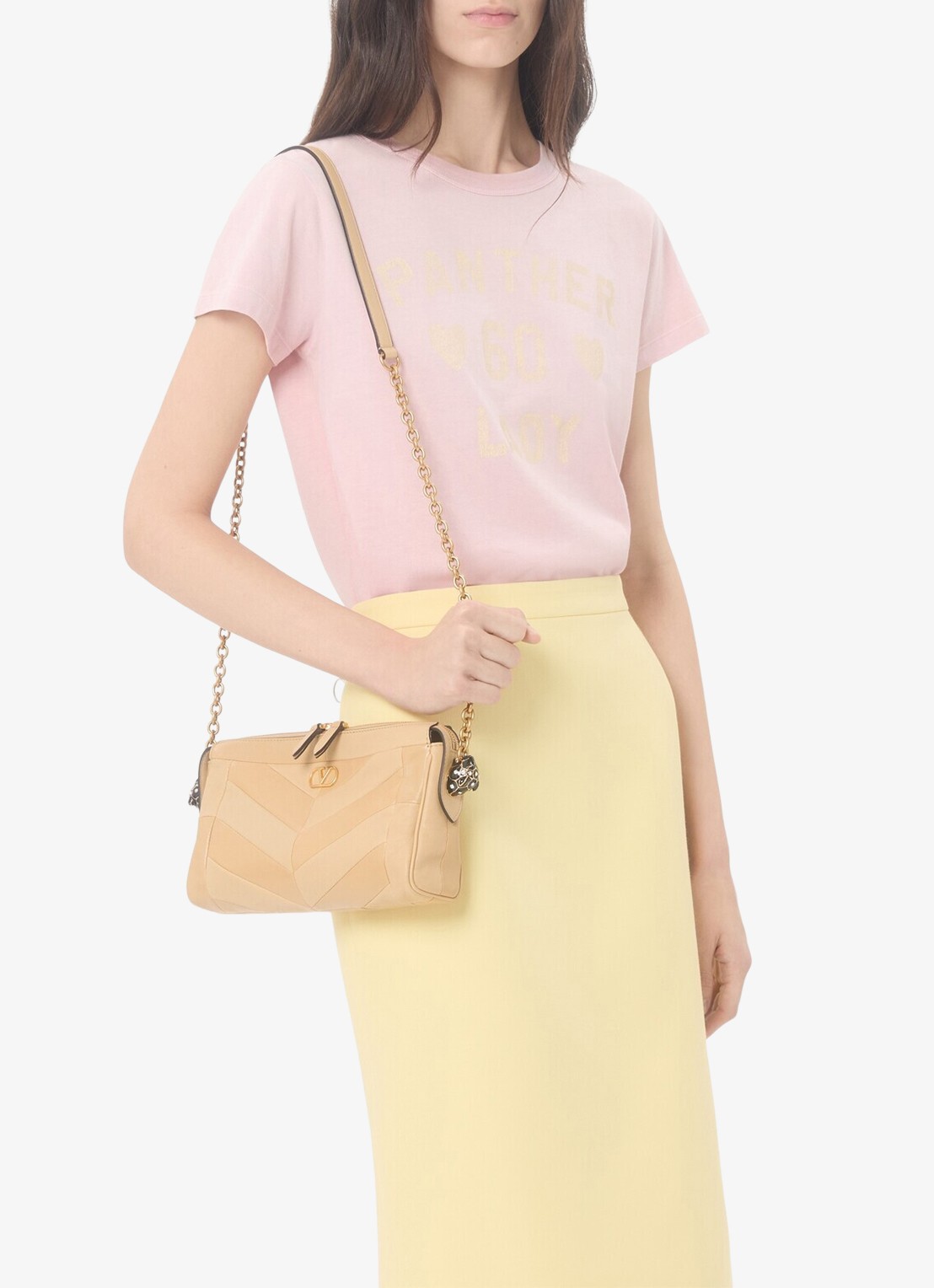 Valentino Garavani T-shirt met front- en backprint - detail 6 roze