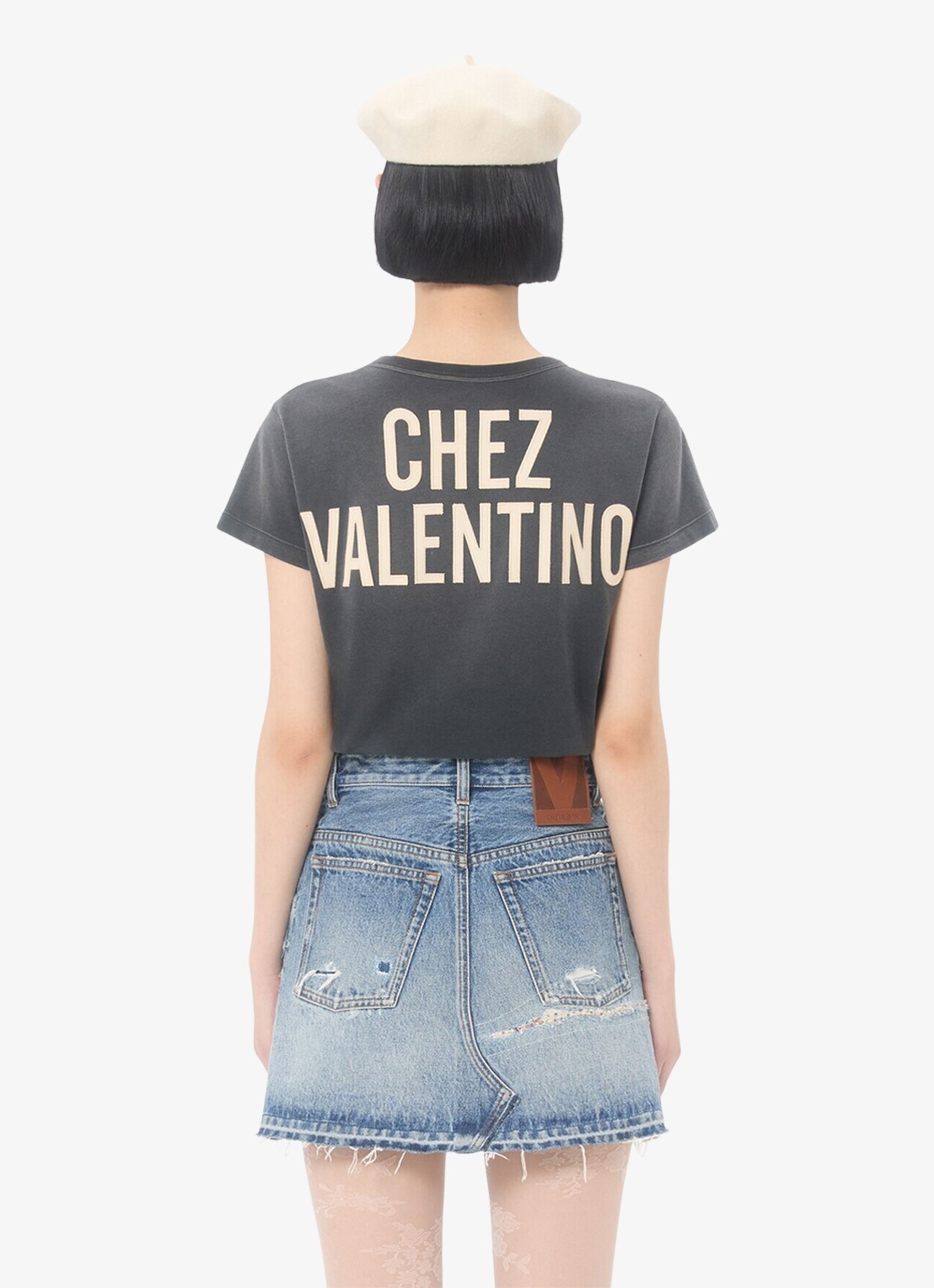 Valentino Garavani T-shirt met front- en backprint - achterkant 3 zwart