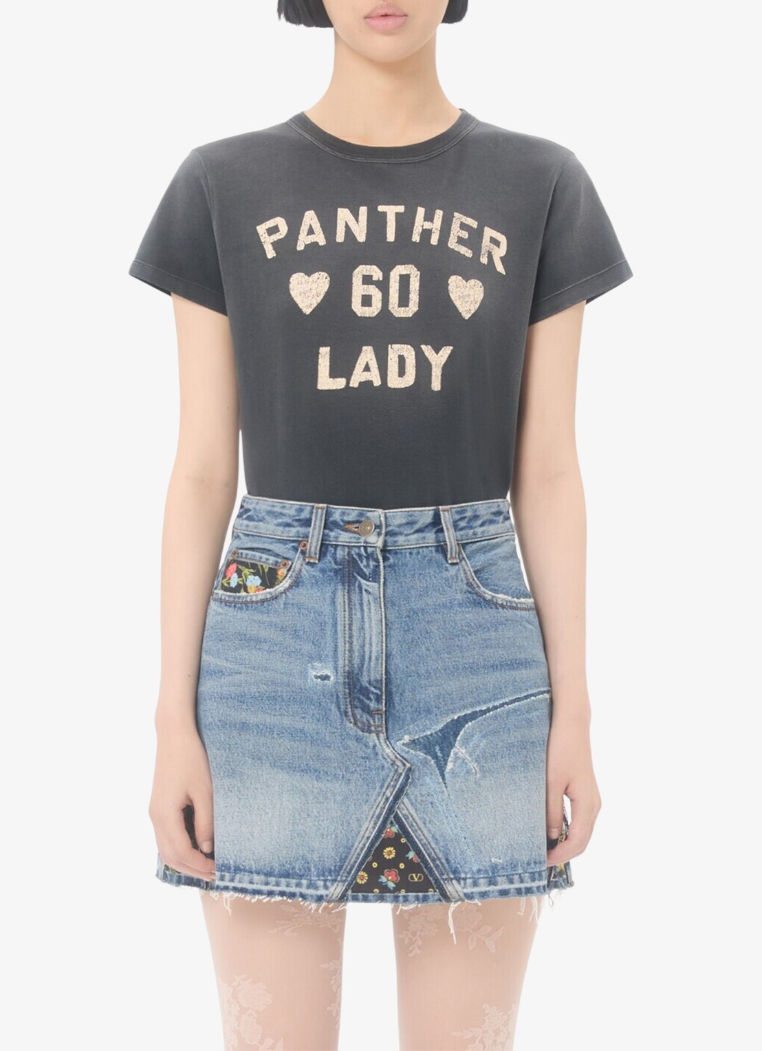 Valentino Garavani T-shirt met front- en backprint - detail 4 zwart