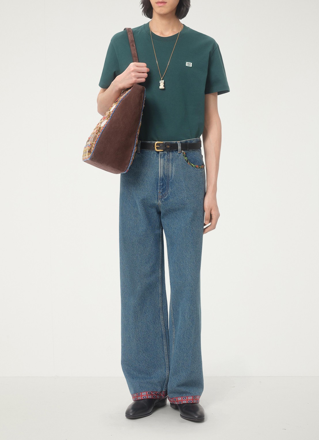 Valentino Garavani T-shirt met logo - voorkant 3 groen