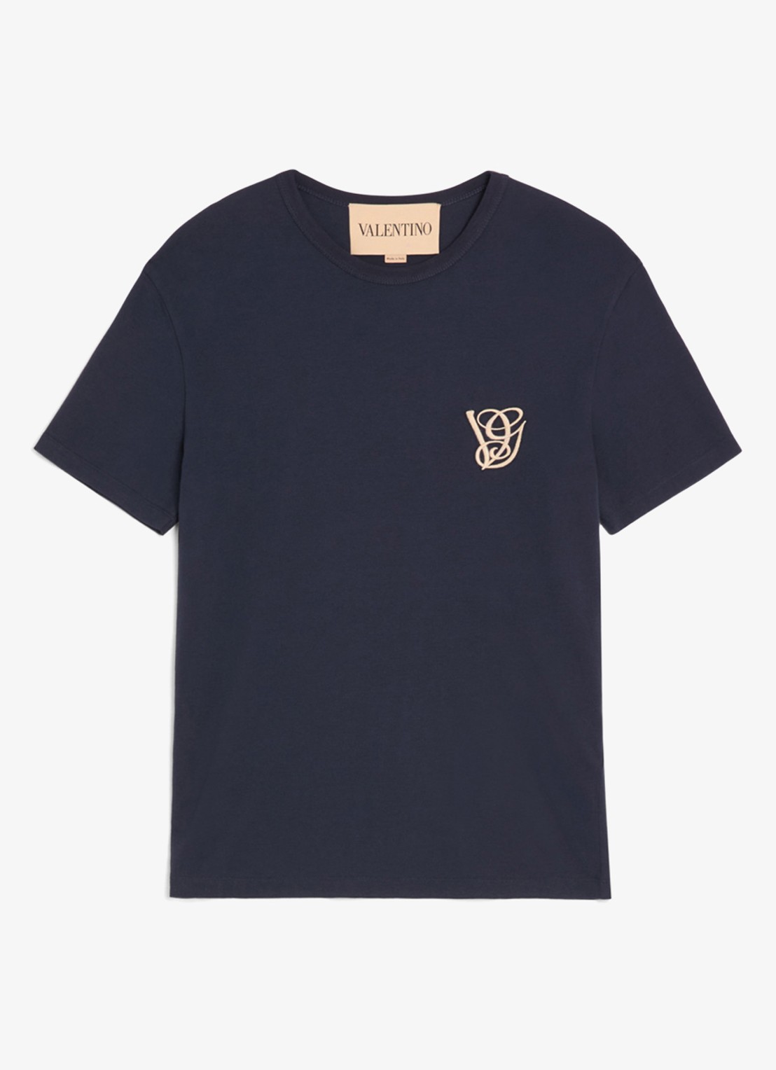Valentino Garavani T-shirt met logo - voorkant 2 donkerblauw