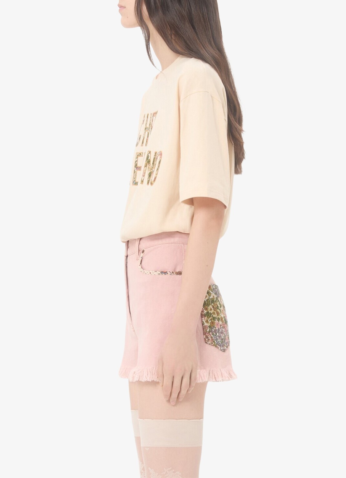 Valentino Garavani T-shirt met logoborduring - detail 2 creme