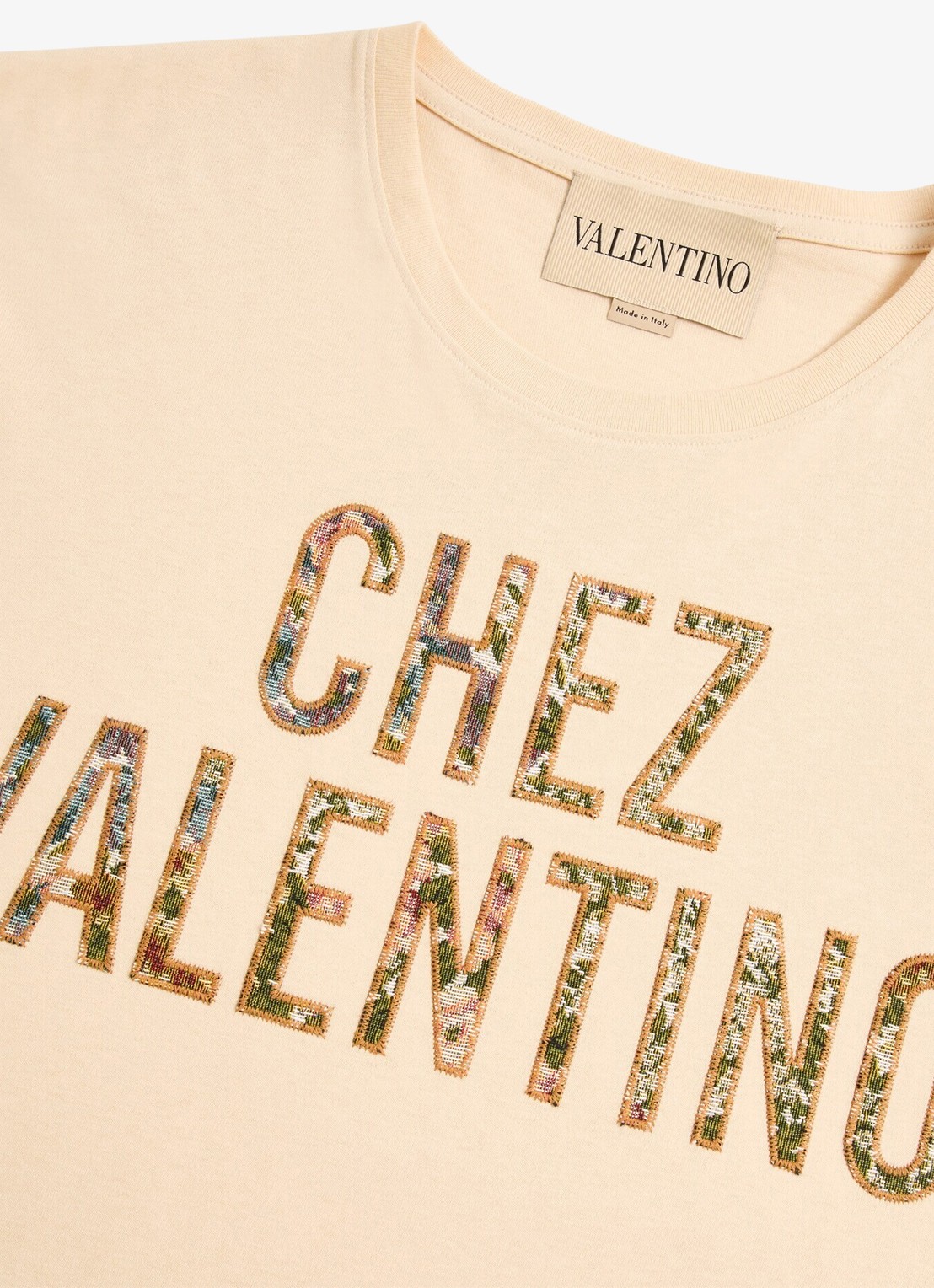 Valentino Garavani T-shirt met logoborduring - detail 5 creme