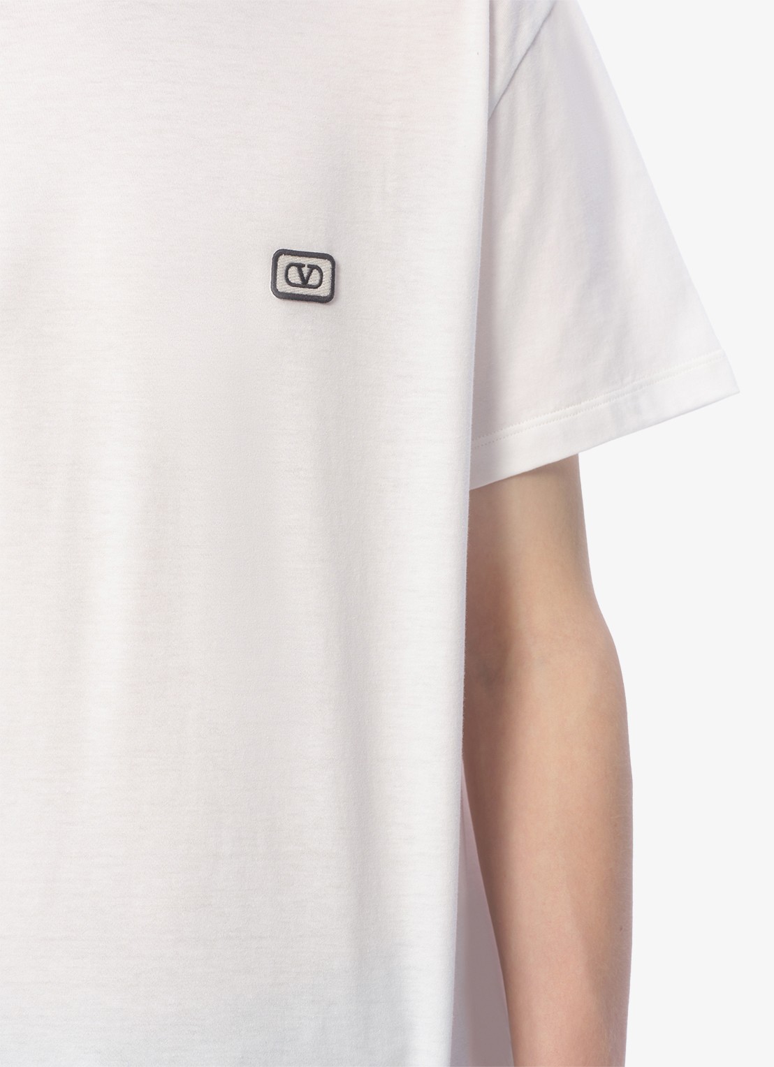 Valentino Garavani T-shirt met logoborduring - detail 5 wit