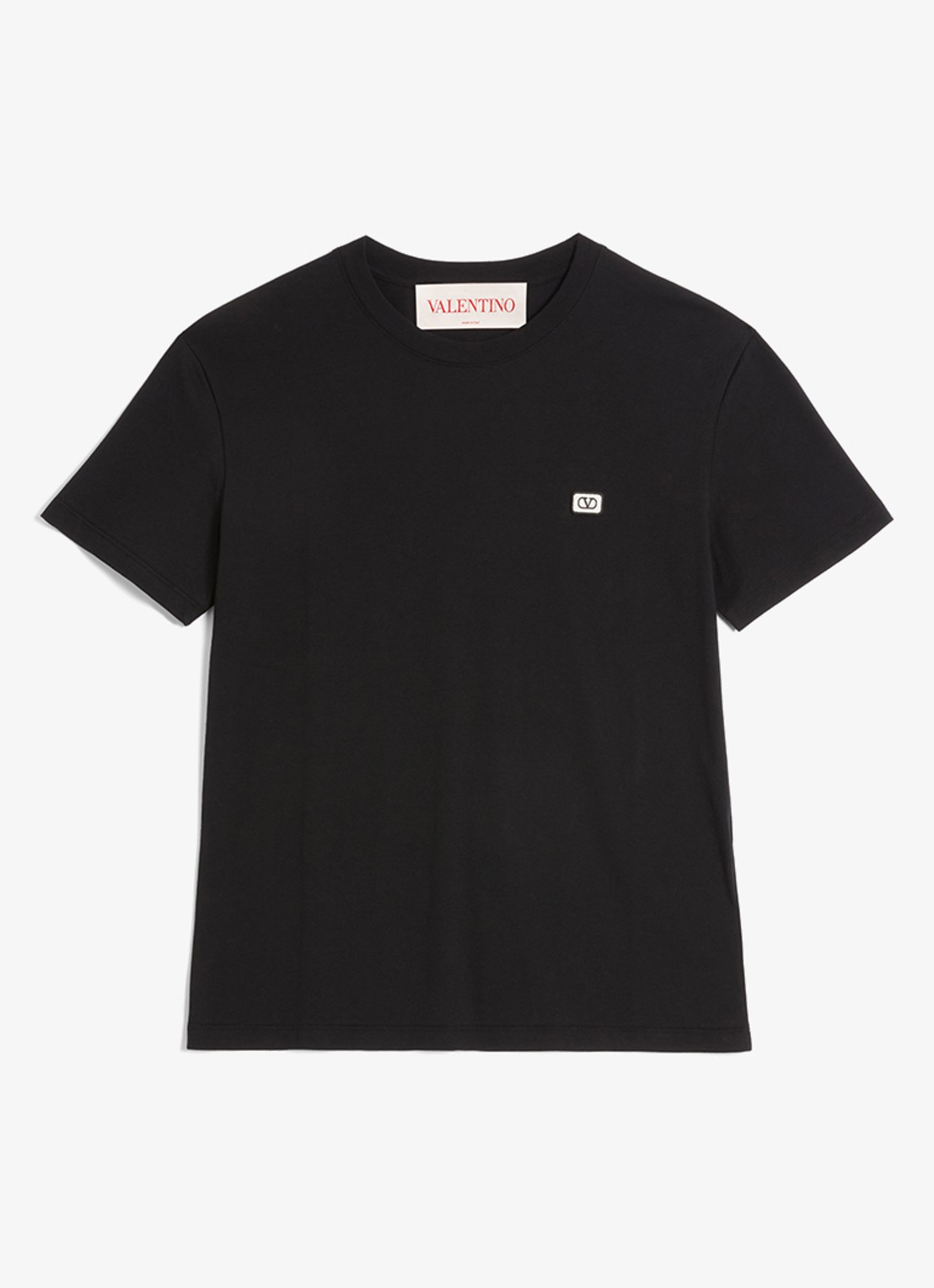Valentino Garavani T-shirt met logoborduring - voorkant zwart