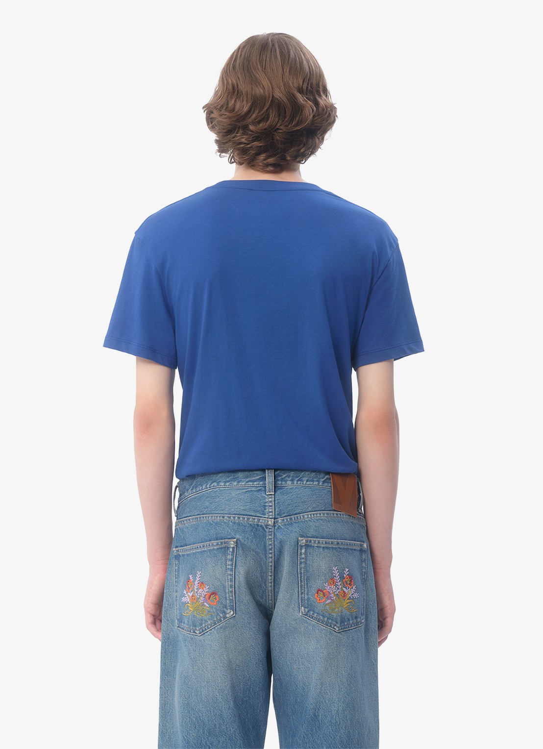Valentino Garavani T-shirt met logoborduring - achterkant blauw