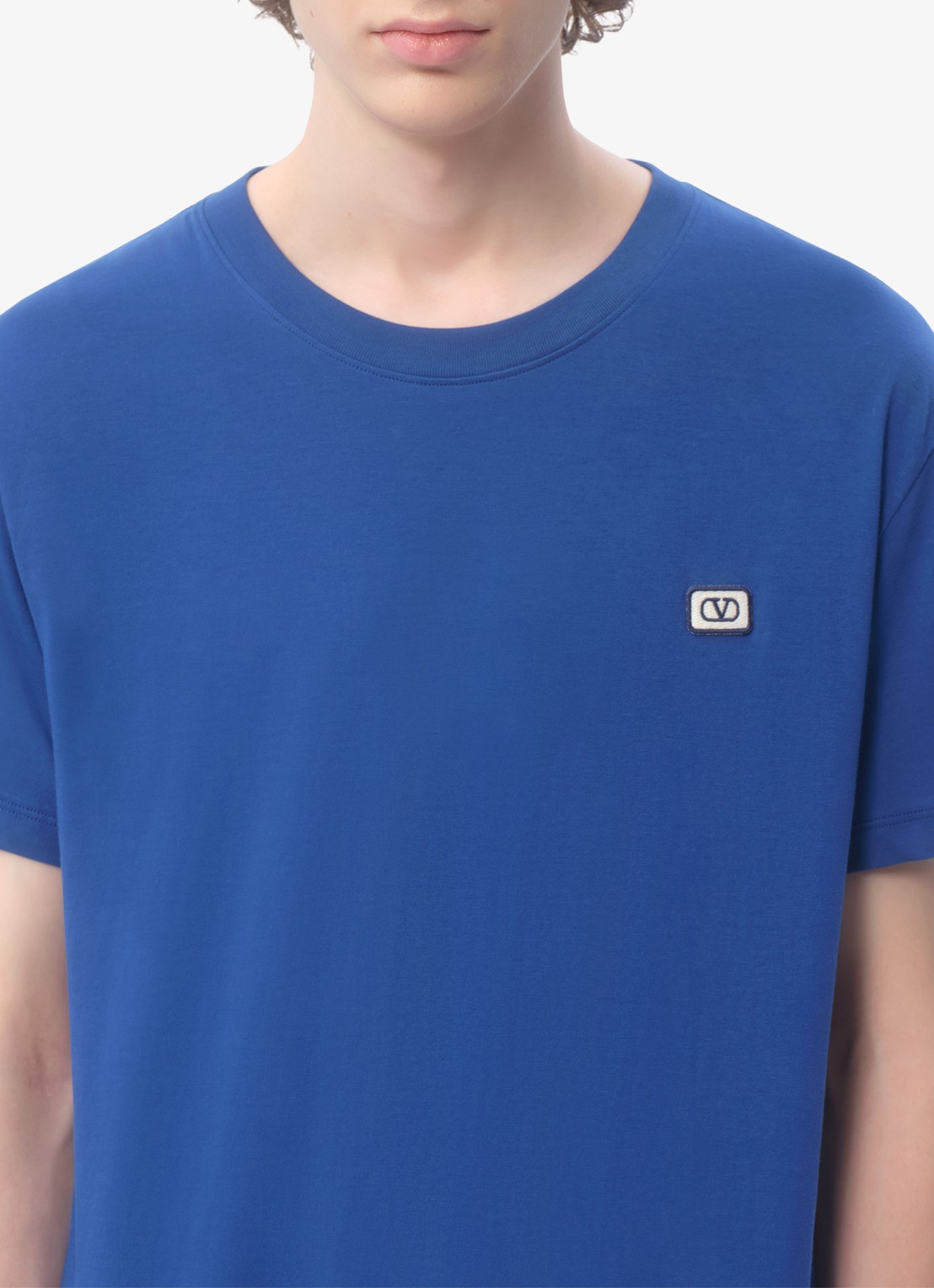 Valentino Garavani T-shirt met logoborduring - detail 7 blauw