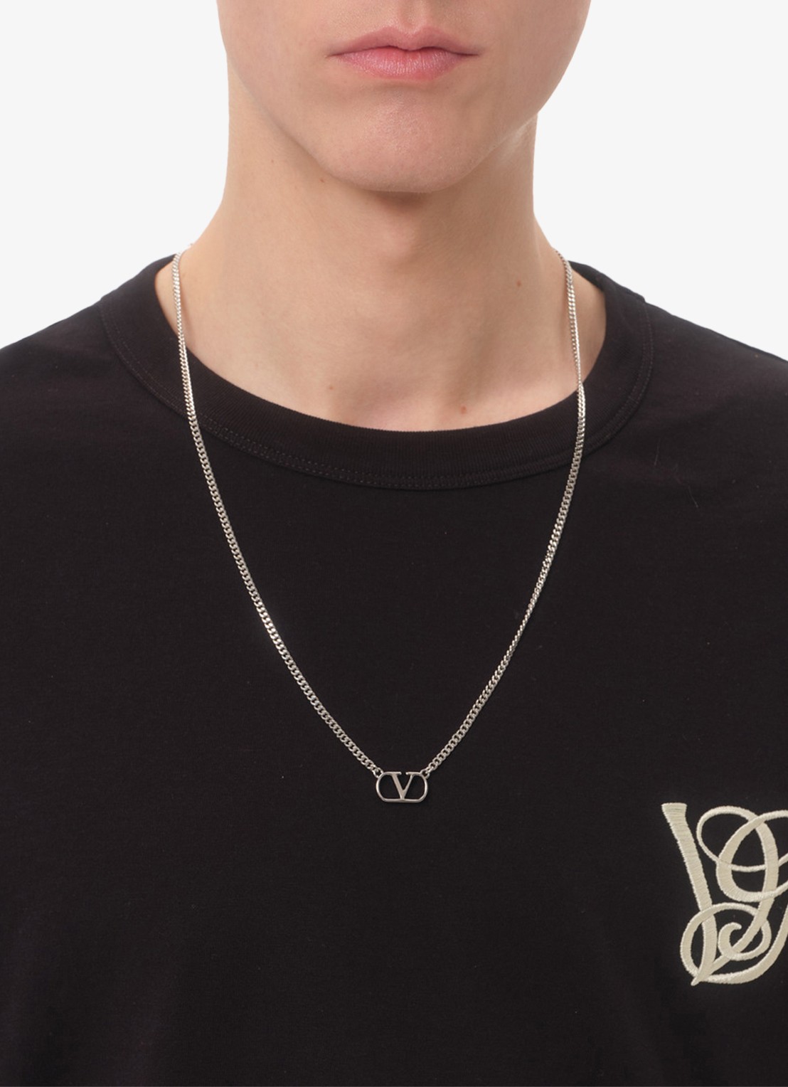 Valentino Garavani T-shirt met logoborduring - detail 4 zwart