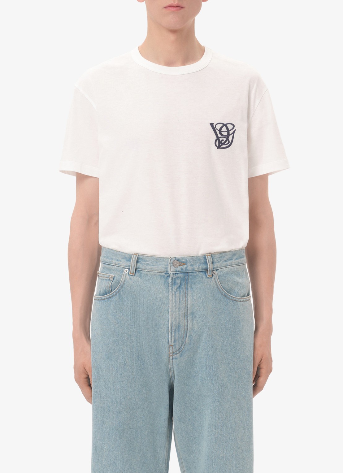 Valentino Garavani T-shirt met logoborduring - detail 3 wit