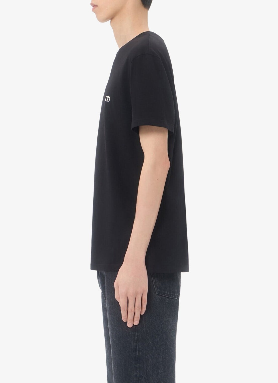 Valentino Garavani T-shirt met logoborduring - detail 5 zwart
