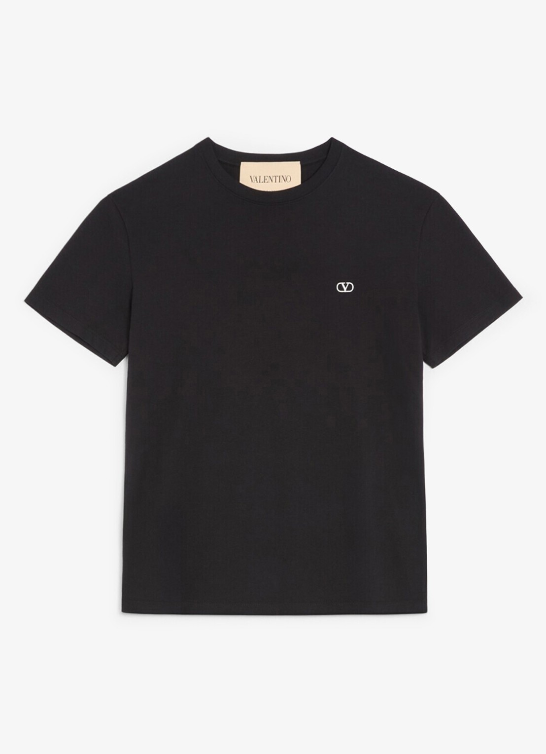 Valentino Garavani T-shirt met logoborduring - voorkant zwart