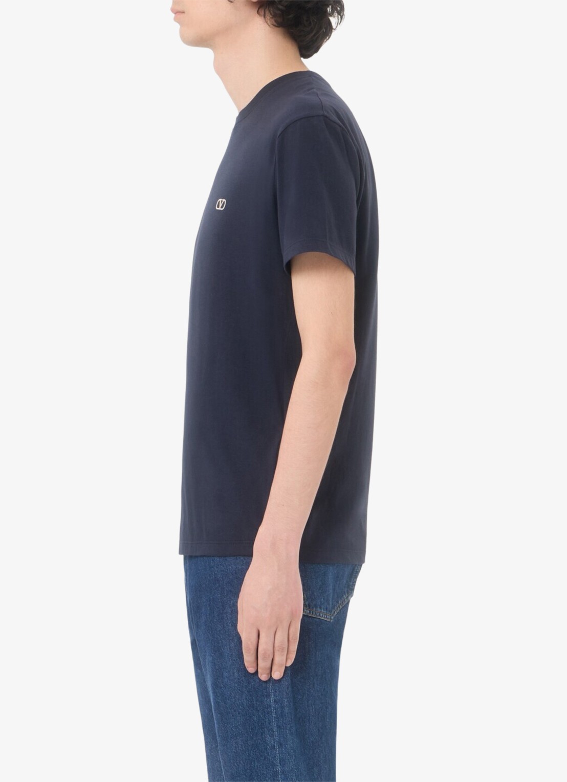 Valentino Garavani T-shirt met logoborduring - detail 2 donkerblauw