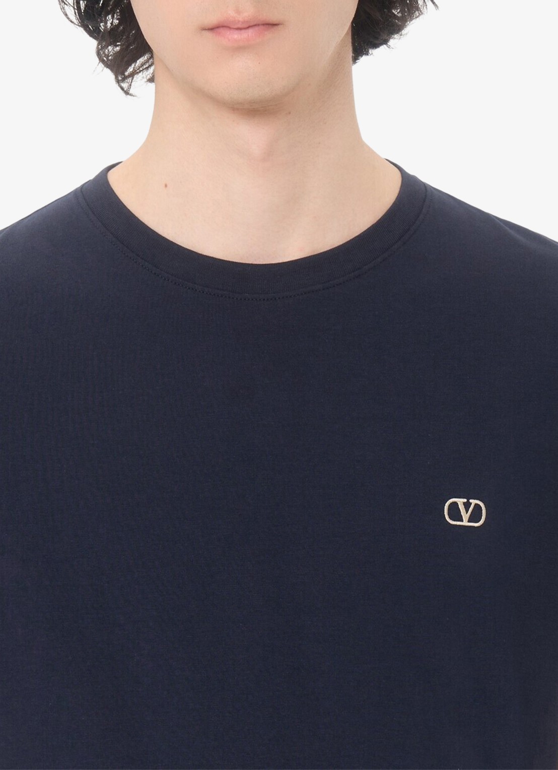 Valentino Garavani T-shirt met logoborduring - detail 3 donkerblauw
