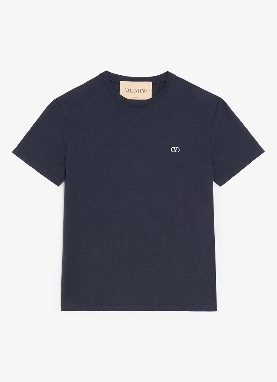 Valentino Garavani T-shirt met logoborduring - voorkant 5 donkerblauw