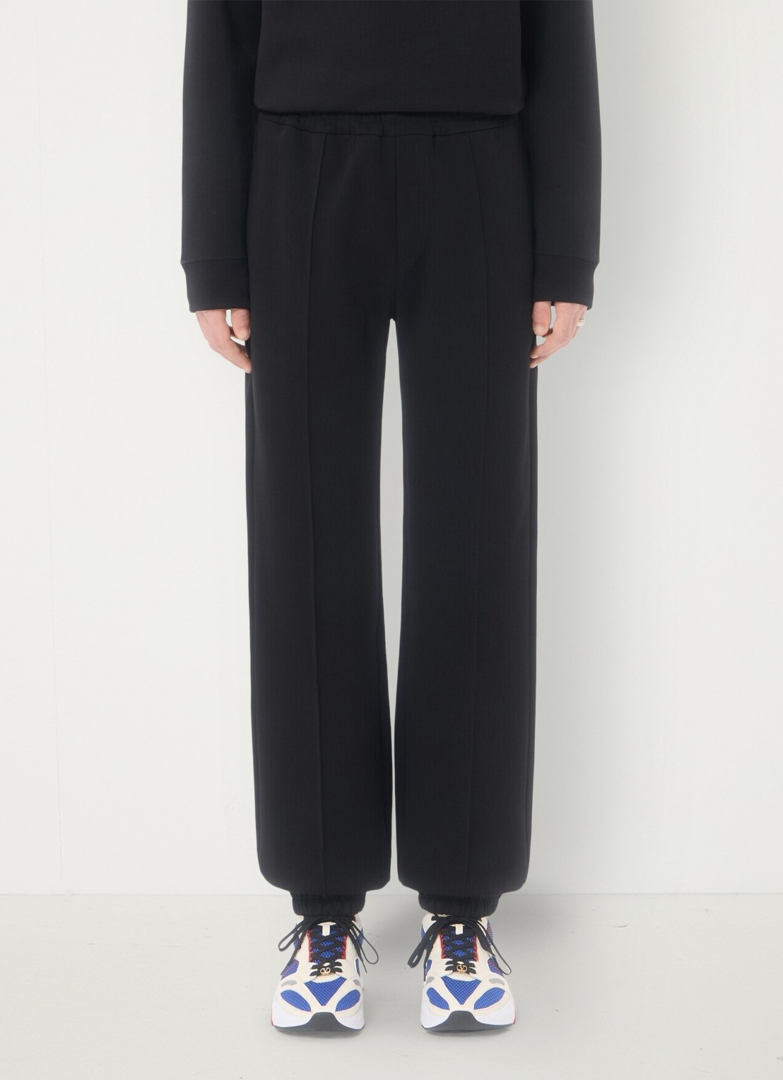 Valentino Garavani Tapered fit joggingbroek met steekzakken - detail zwart