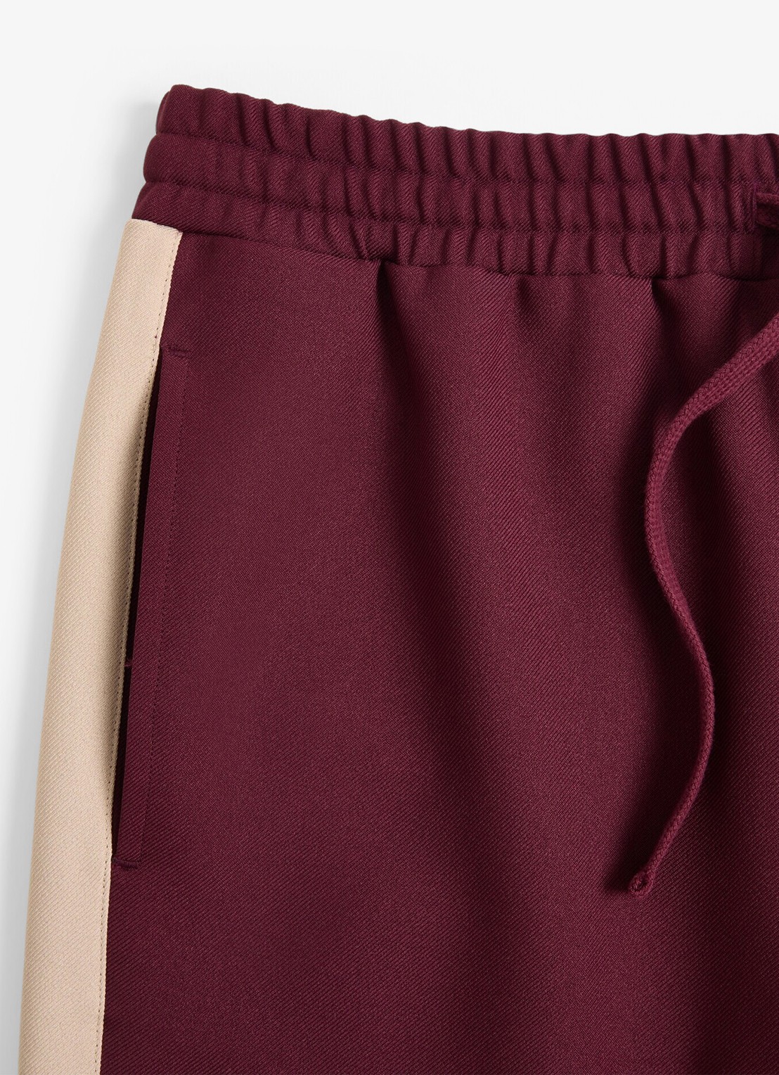 Valentino Garavani Tapered fit trackpants met steekzakken - detail 6 bordeauxrood