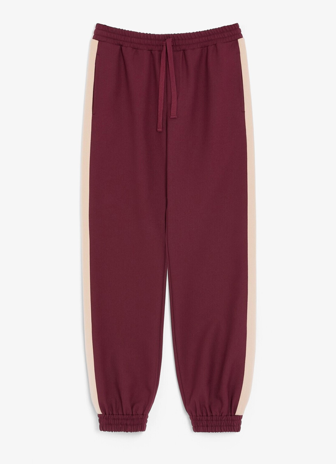 Valentino Garavani Tapered fit trackpants met steekzakken - voorkant 2 bordeauxrood