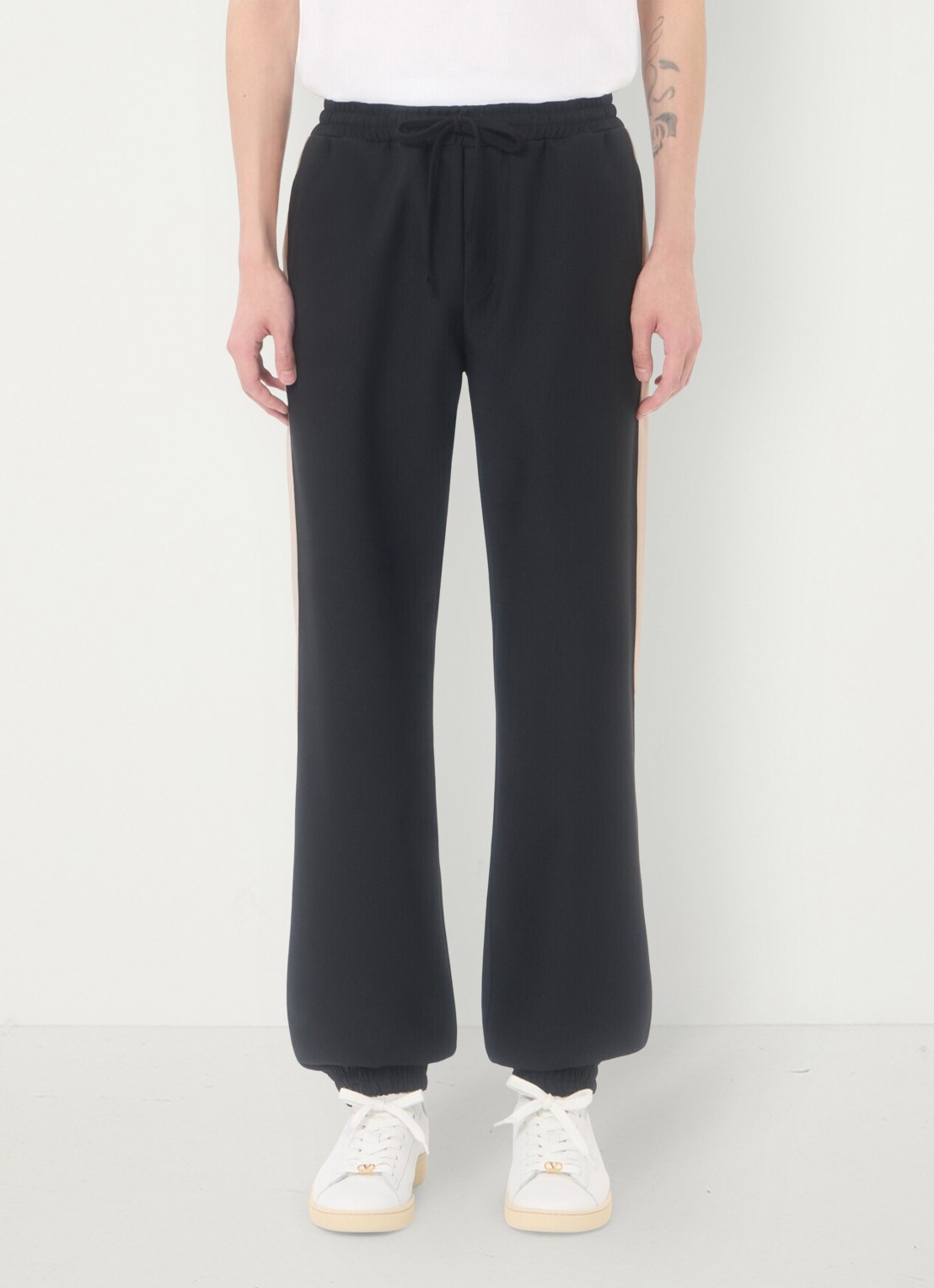Valentino Garavani Tapered fit trackpants met steekzakken - detail 4 zwart