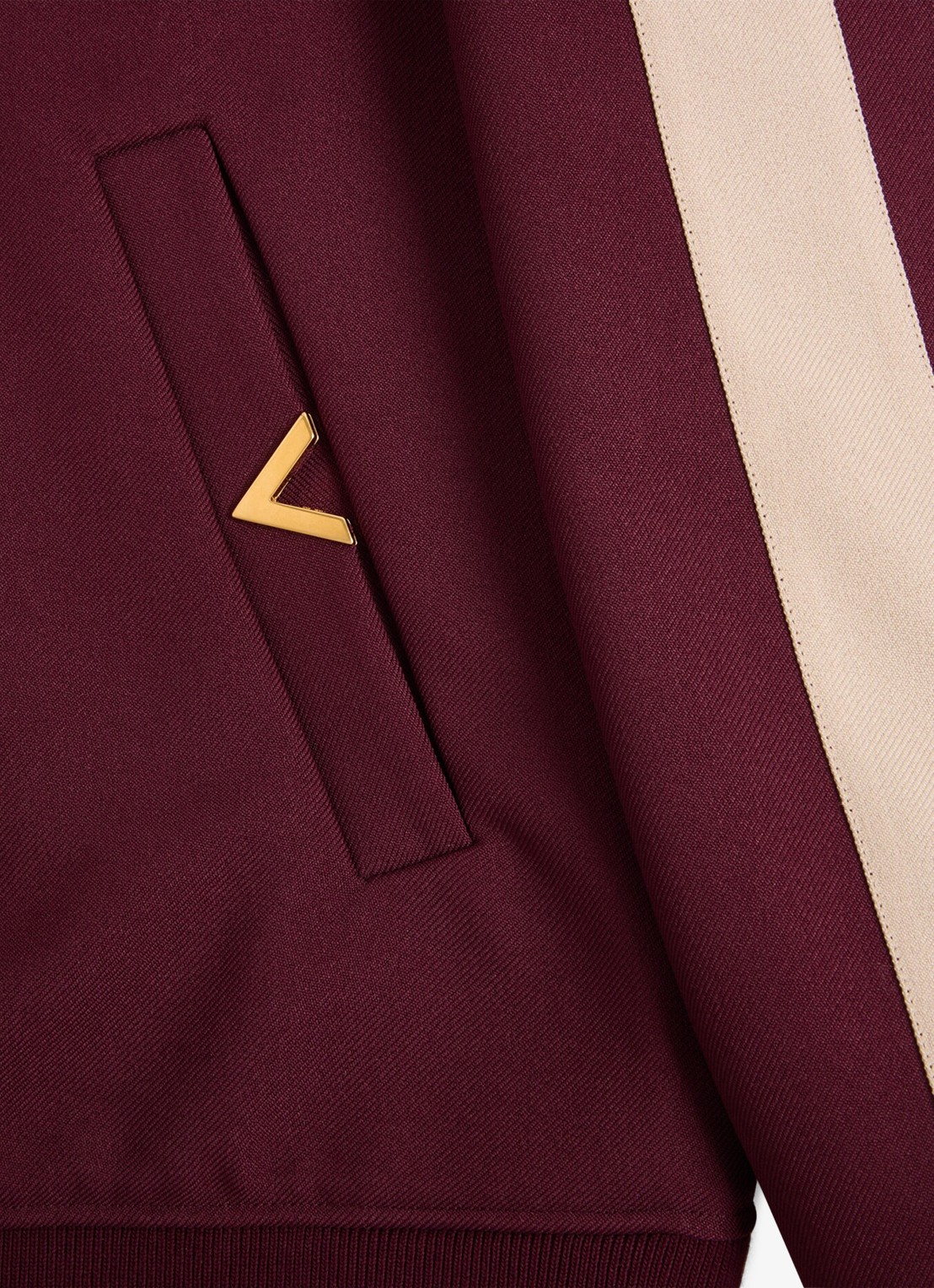 Valentino Garavani Trackvest met steekzakken - detail 7 bordeauxrood