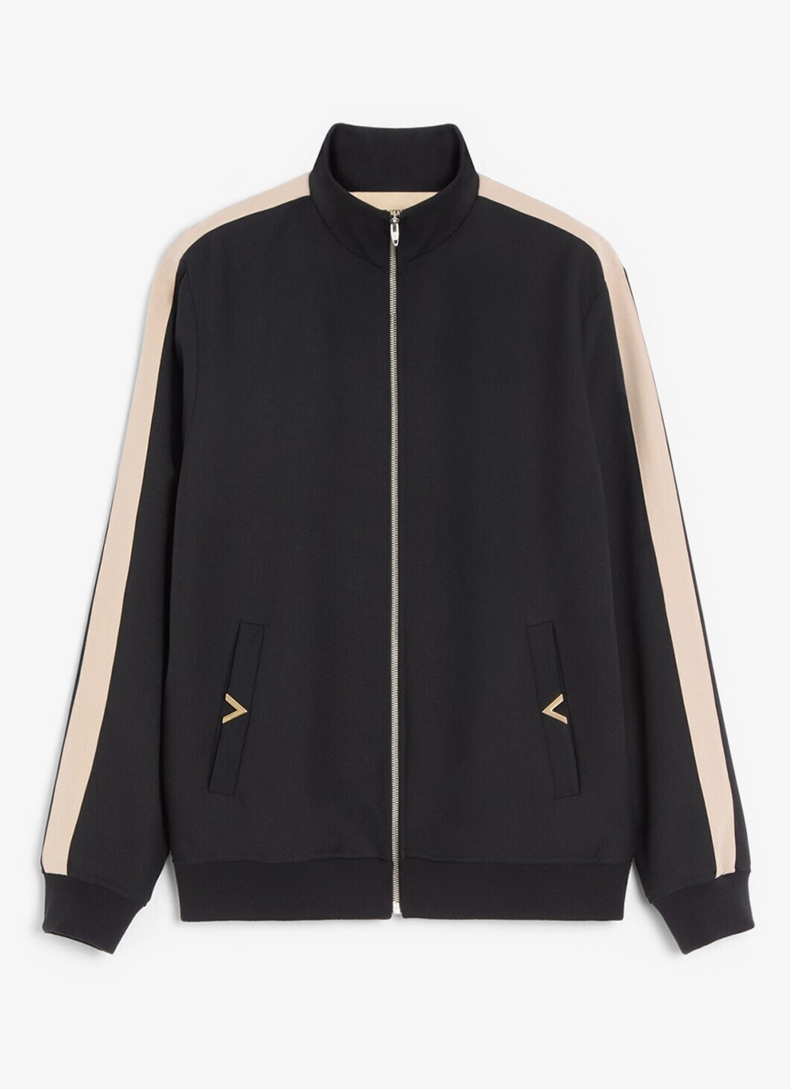 Valentino Garavani Trackvest met steekzakken - voorkant 2 zwart
