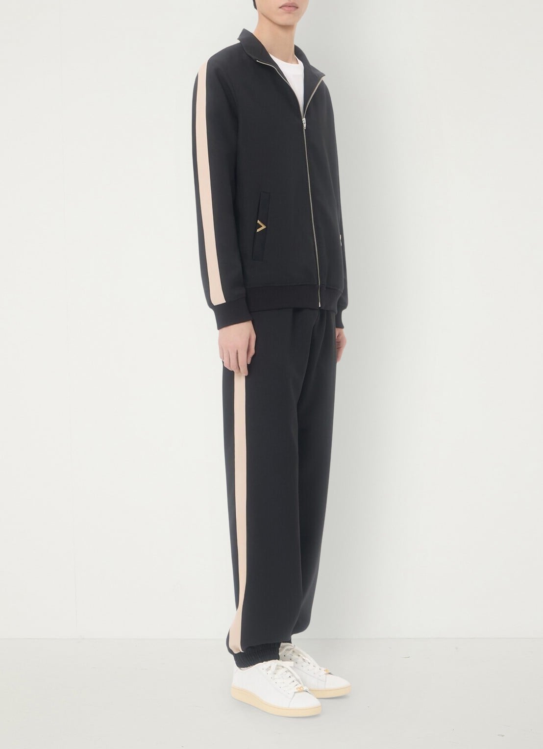 Valentino Garavani Trackvest met steekzakken - voorkant 3 zwart