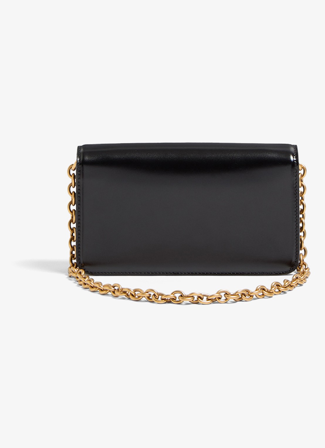 Valentino Garavani Vain Small clutch van kalfsleer met afneembare schouderriem - achterkant 6 zwart