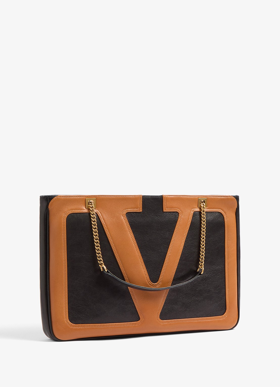Valentino Garavani Viva Superstar Medium schoudertas van lamsleer - detail 3 zwart
