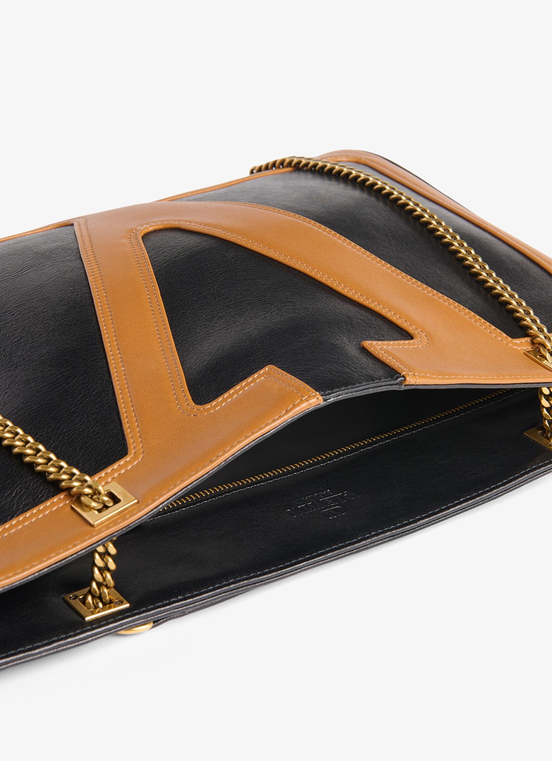 Valentino Garavani Viva Superstar Medium schoudertas van lamsleer - detail 5 zwart