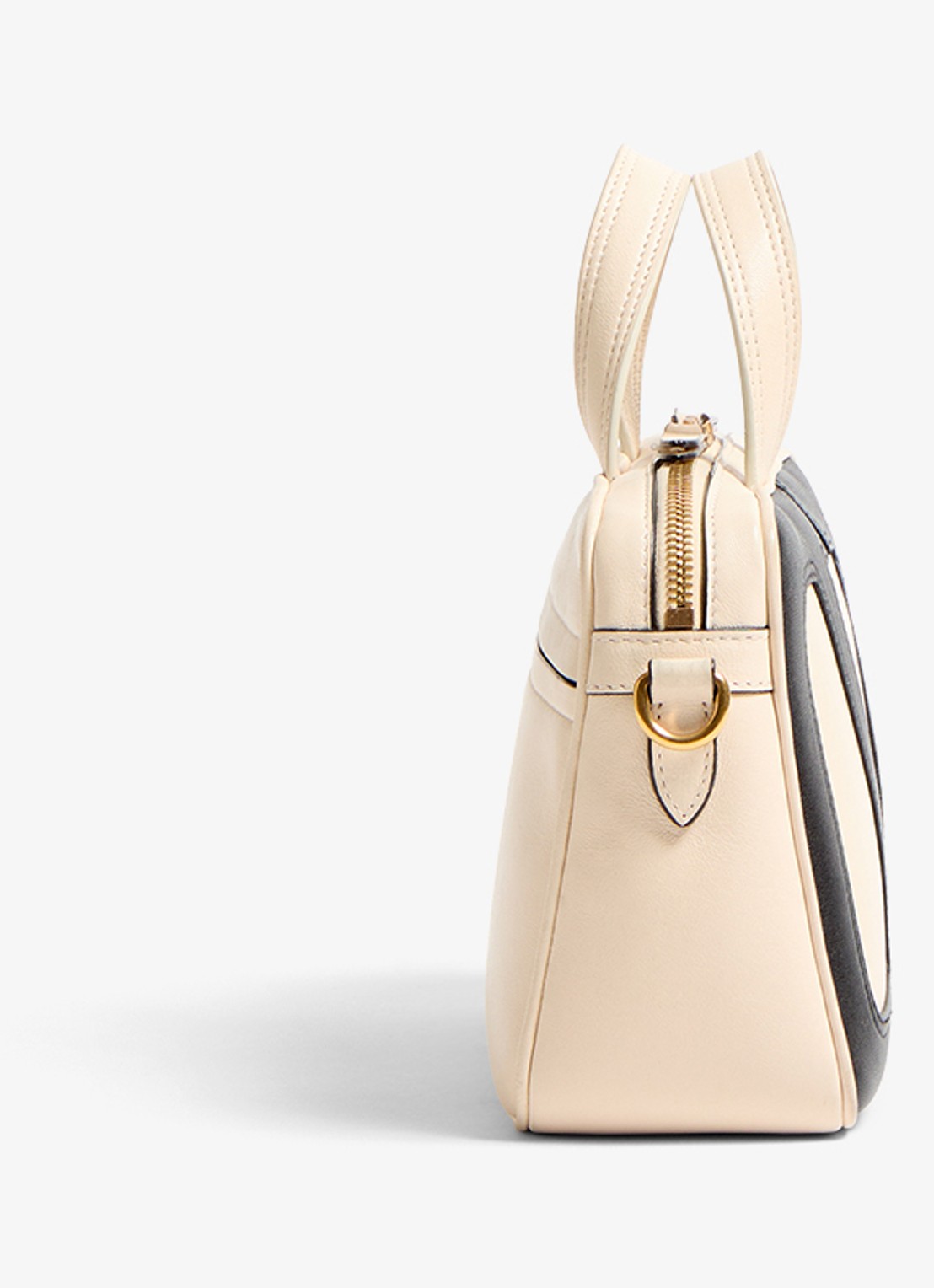 Valentino Garavani Viva Superstar Small handtas van lamsleer - detail 3 creme